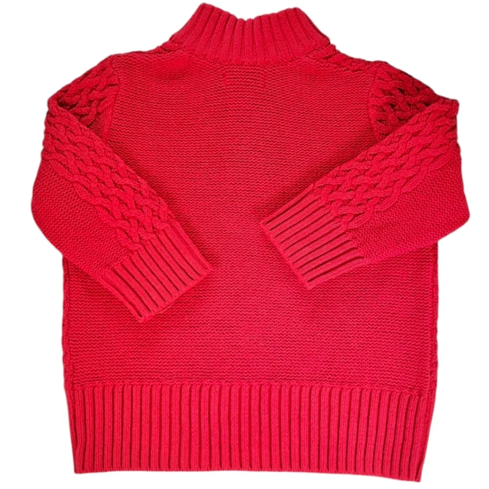 Cat & Jack Red Cable Knit Sweater Size 18 Months - Picture 2 of 5